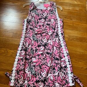 Lily Pink and Black Floral Sleeveless Dress